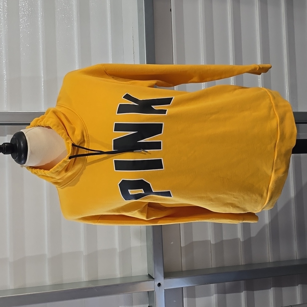 PINK Victoria’s‎ Secret  Yellow Cowl Neck Sweatshirt Size Small